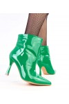 Žali lakuoti batai su smailiu kulnu "Marsena