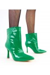 Žali lakuoti batai su smailiu kulnu "Marsena