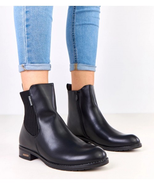 Juodi plokščiapadžiai batai su elastiniu įdėklu Gres