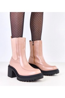 Smėlio spalvos smailianosiai batai su elastiniu Jarley įdėklu