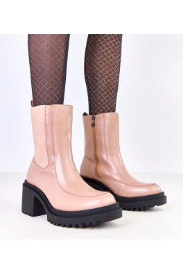 Smėlio spalvos smailianosiai batai su elastiniu Jarley įdėklu