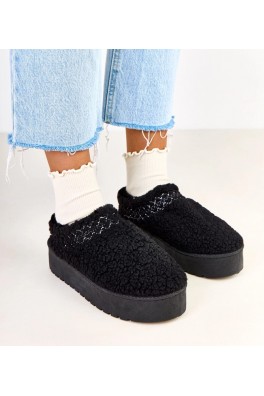 Juodi žemos platformos sniego batai "Royana