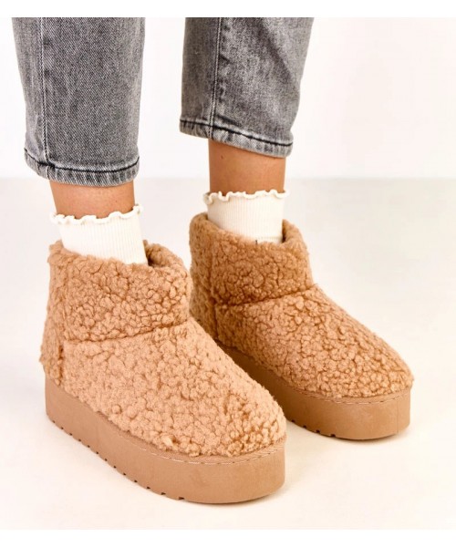 Šviesiai rudi sniego batai su ėriuko kailiu "Lasso