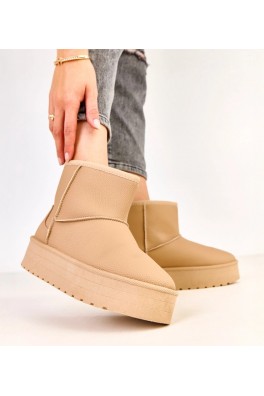 Rudi žemos platformos sniego batai iš ekologiškos odos iš "Reinol