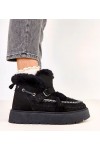Juodi platforminiai sniego batai su kutais Maurisa
