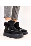 Juodi platforminiai sniego batai su kutais Maurisa