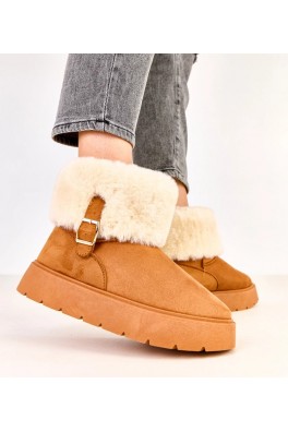 Rudi platforminiai sniego batai su "Salini" sagties detalėmis