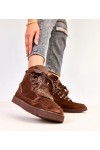 Rudos Spalvos Sneakers Stiliaus aukšta Su grubymi Raišteliais Klevis