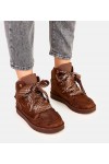 Rudos Spalvos Sneakers Stiliaus aukšta Su grubymi Raišteliais Klevis
