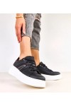 Juodi Sneakers Stiliaus Ant Platformos Su brokatowym Akcentu Jeromi