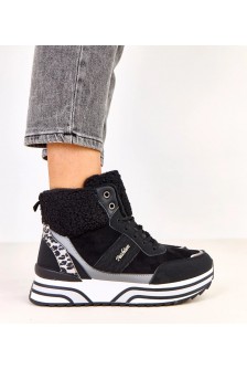 Juodi Sneakers Stiliaus aukšta pašiltinti Su kożuszkiem Mirasen
