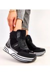 Juodi „Sneakers Stiliaus“ aukšti, sušildyti, su kailiu „Mirasen“ Juodi „Sneakers Stiliaus“ aukšti, sušildyti, su kailiu „Mirasen“