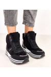 Juodi Sneakers Stiliaus aukšta pašiltinti Su kożuszkiem Mirasen