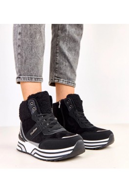 Juodi Sneakers Stiliaus aukšta pašiltinti Su kożuszkiem Mirasen