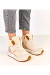 Smėlio Spalvos Sneakers Stiliaus aukšta pašiltinti Su kożuszkiem Mirasen