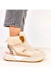 Smėlio Spalvos Sneakers Stiliaus aukšta pašiltinti Su kożuszkiem Mirasen