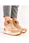 Tamsaus Smėlio Spalvos Sneakers Stiliaus aukšta pašiltinti Su kożuszkiem Mirasen