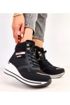 Juodi śniegowce Sneakers Stiliaus pašiltinti Ant Storo Pado Rolinda
