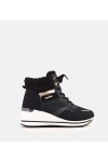 Juodi śniegowce Sneakers Stiliaus pašiltinti Ant Storo Pado Rolinda