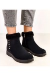 Juodi matinės eko odos apšiltinti batai "Boliva