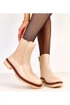 Smėlio spalvos batai plokščiu padu su Terrami elastiniu įdėklu