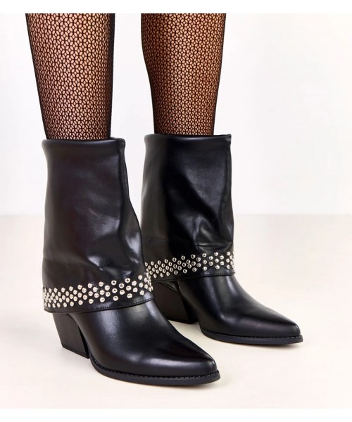 Juodi kaubojiški batai su apsmukusiu "Memoris" batviršiu