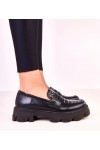 Moteriški juodi mokasinai su kniedėmis "Memolis