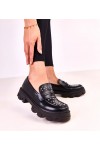 Moteriški juodi mokasinai su kniedėmis "Memolis