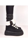 Juodi platforminiai apšiltinti sportiniai batai Lorraine