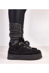 Juodi Sneakers Stiliaus pašiltinti Su grubymi Raišteliais Landry