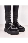 Juodi Sneakers Stiliaus pašiltinti Ant Platformos Vargas