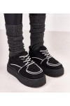 Juodi apšiltinti platforminiai sportbačiai Vargas