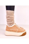 Rudos Spalvos Sneakers Stiliaus pašiltinti Ant Platformos Vargas Rudos Spalvos Sneakers Stiliaus pašiltinti Ant Platformos Vargas