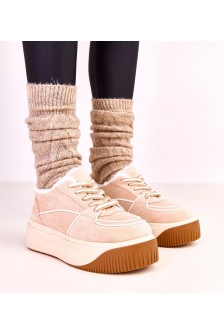 Smėlio Spalvos Sneakers Stiliaus pašiltinti Ant Platformos Vargas