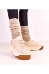 Smėlio Spalvos Sneakers Stiliaus pašiltinti Ant Platformos Vargas