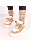 Smėlio Spalvos Sneakers Stiliaus pašiltinti Ant Platformos Deena