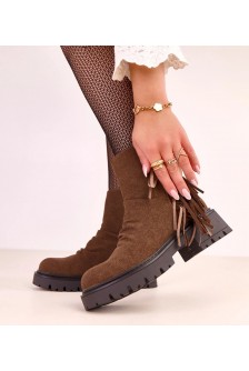 Rudi batai su kutais ir grubiu padu Silia