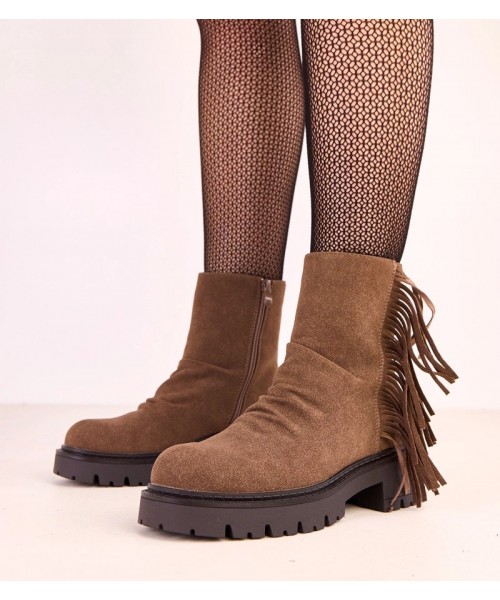 Rudi batai su kutais ir grubiu padu Silia