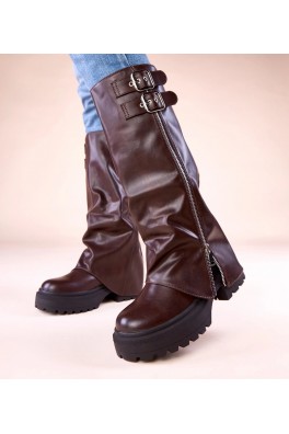 Šokoladiniai batai su apsmukusia viršutine dalimi ir "Ridica" sagtimis