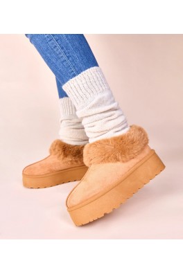 Rudi dirbtinio kailio sniego batai iš "Deesi