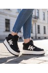 Juodi Sneakers Stiliaus pašiltinti Su futerkiem Nicha