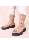 Smėlio spalvos batai su raukšlėtu priekiu "Arlea