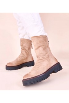 Smėlio spalvos batai su raukšlėtu priekiu "Arlea