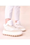 Smėlio Spalvos Sneakers Stiliaus pašiltinti Su futerkiem Nicha