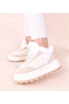Smėlio Spalvos Sneakers Stiliaus pašiltinti Su futerkiem Nicha