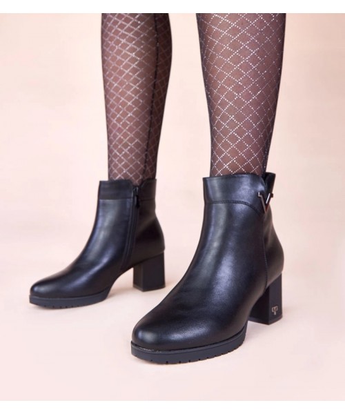 "Ardisa" juodi stiletto tipo batai su matine apdaila