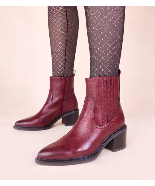 Kaštoniniai stiletto batai su elastiniu įdėklu Sesie