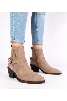 Pilki stiletto batai su dekoratyvinėmis sagtimis "Ritama