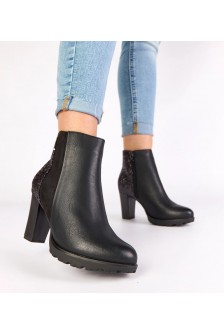 Juodi aukštakulniai batai su brokato nugarėle Ambre