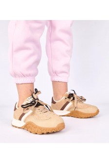 Smėlio Spalvos Sneakers Stiliaus pašiltinti Su futerkiem Sanna